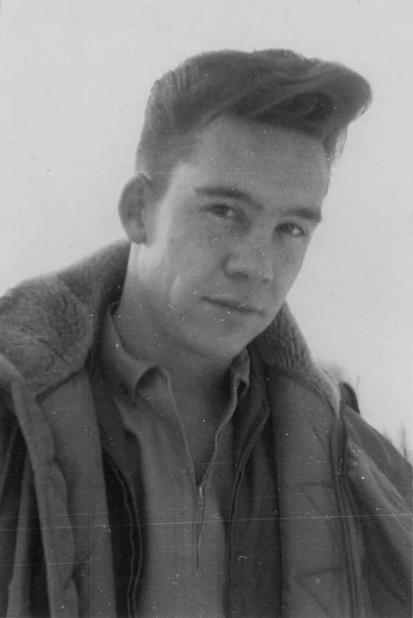 Bob Ross with a '50s pompadour