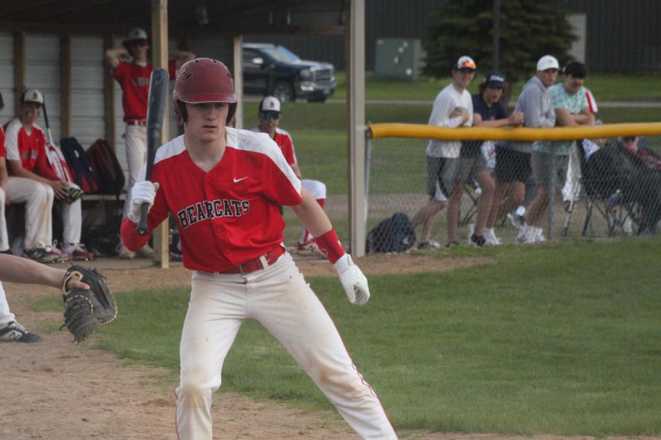 North Star catcher Garrett Westlind finished the game going 2-3 against Rugby on May 24.