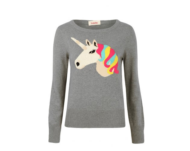 <a href="http://www.joythestore.com/lou-unicorn-intarsia-jumper" rel="nofollow noopener" target="_blank" data-ylk="slk:Louche Unicorn Intarsia Jumper;elm:context_link;itc:0;sec:content-canvas" class="link ">Louche Unicorn Intarsia Jumper</a>, £45.00