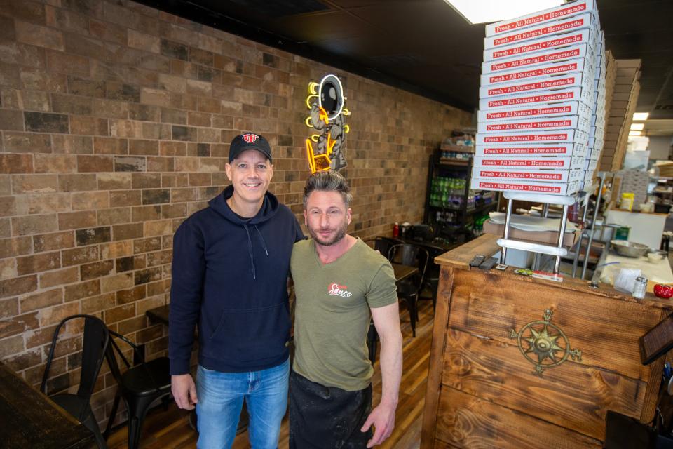 Edward Haran of Tinton Falls (left) and Jason Enger of Red Bank, along with Antonio Carrillo (not pictured) own The Sauce Pizzeria in Oceanport.