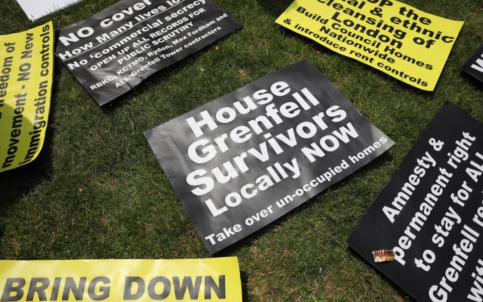 Protesters have been accused of politicising the Grenfell Tower disaster - Credit: Dan Kitwood/Getty