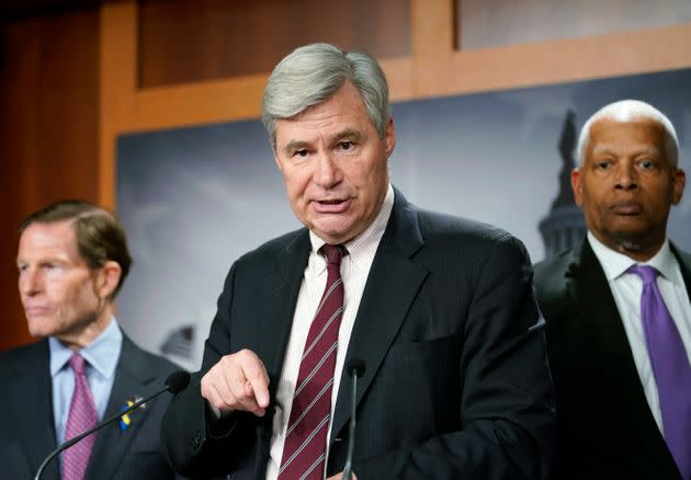 Sen. Sheldon Whitehouse (D-R.I.), center, and Rep. Hank Johnson (D-Ga.), right, have been pressing the Supreme Court to answer questions about how it polices its own ethics issues.