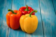 <p>Believe it or not, all bell peppers contain <a href="https://www.prevention.com/food-nutrition/g20511745/9-foods-with-more-vitamin-c-than-an-orange/?slide=8" rel="nofollow noopener" target="_blank" data-ylk="slk:more vitamin C than an orange;elm:context_link;itc:0;sec:content-canvas" class="link ">more vitamin C than an orange</a>, an antioxidant that’s thought to boost immunity and promote collagen production. Any color will do, but red is the sweetest if you prefer your crunchy snack to be less bitter.</p><p><strong>Try it: </strong><a href="https://www.prevention.com/food-nutrition/recipes/a20521119/baby-bok-choy-with-shiitake-mushrooms-and-red-bell-peppers/" rel="nofollow noopener" target="_blank" data-ylk="slk:Baby Bok Choy with Shiitake Mushrooms and Red Bell Peppers;elm:context_link;itc:0;sec:content-canvas" class="link ">Baby Bok Choy with Shiitake Mushrooms and Red Bell Peppers</a></p>