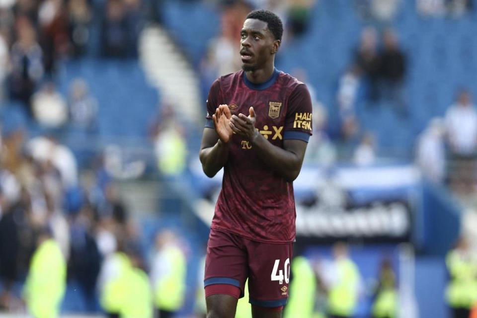 Ipswich Town defender Axel Tuanzebe will be out for a 'little while' with a hand injury <i>(Image: Ross Halls)</i>