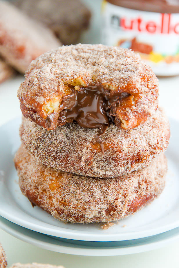 Cinnamon Sugar Nutella Doughnuts