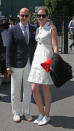 <p>Hollywood actor Stanley Tucci and his wife Felicity (Emily Blunt’s older sister) were dressed to impress at day 10 of the Wimbledon 2016 championships. <i>[Photo: PA Images]</i></p>