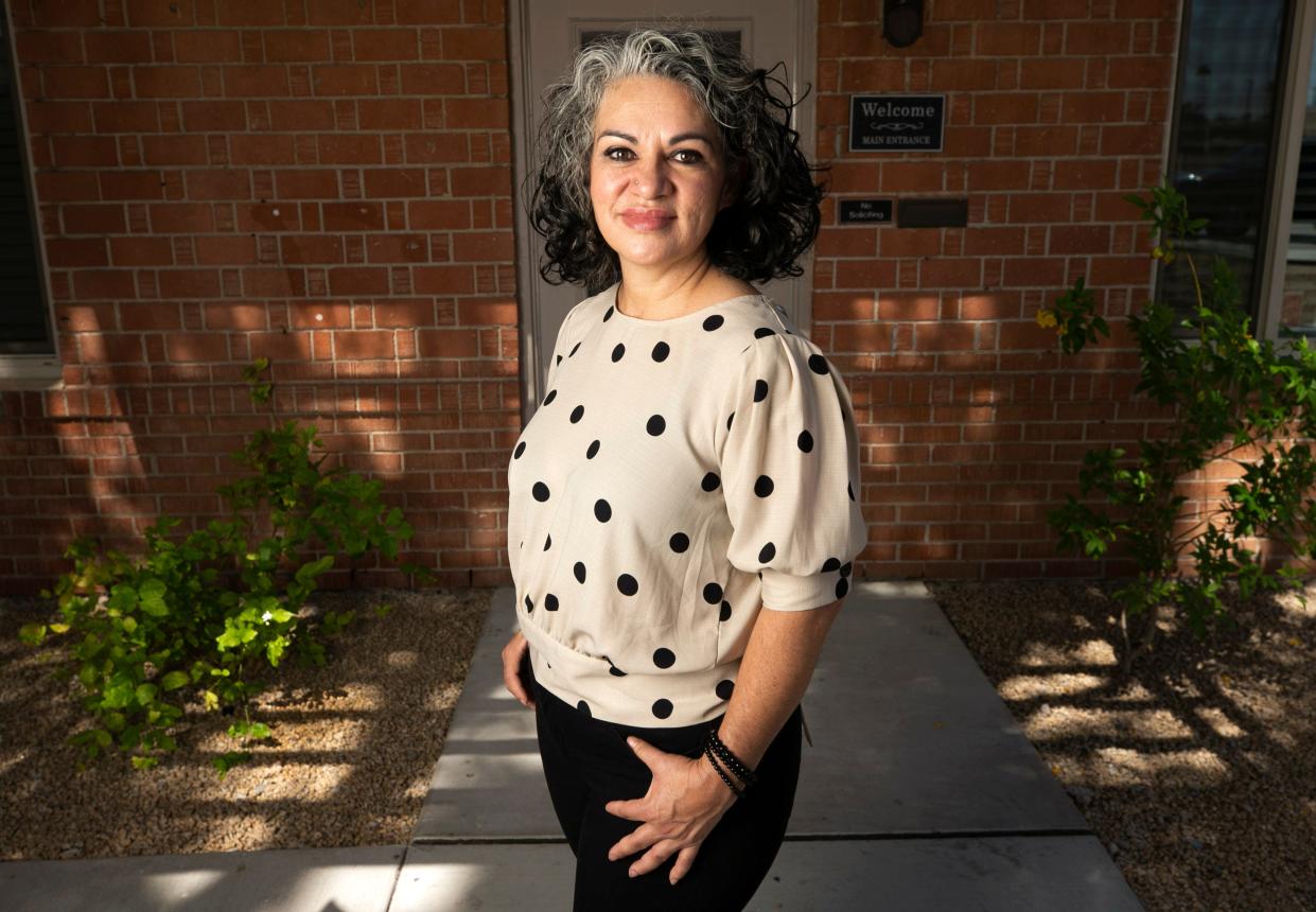 Maria Valenzuela is the domestic program director for Esperança, an organization providing health care services to the Arizona Latino community and developing nations around the world. She is seen at its Phoenix offices on May 14, 2021.