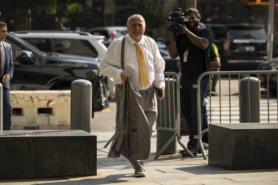 Fred Daibes arrives at federal court, Tuesday, July 9, 2024, in New York. (AP Photo/Yuki Iwamura)