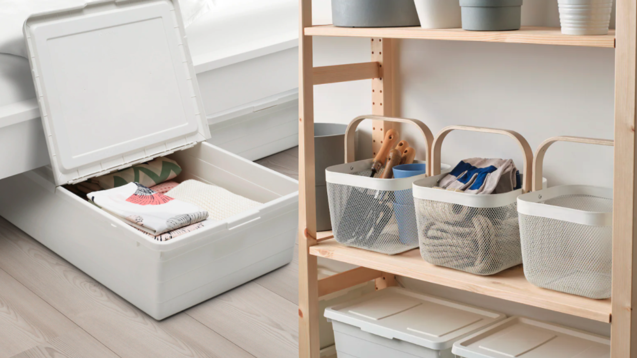 Ikea storage bins.