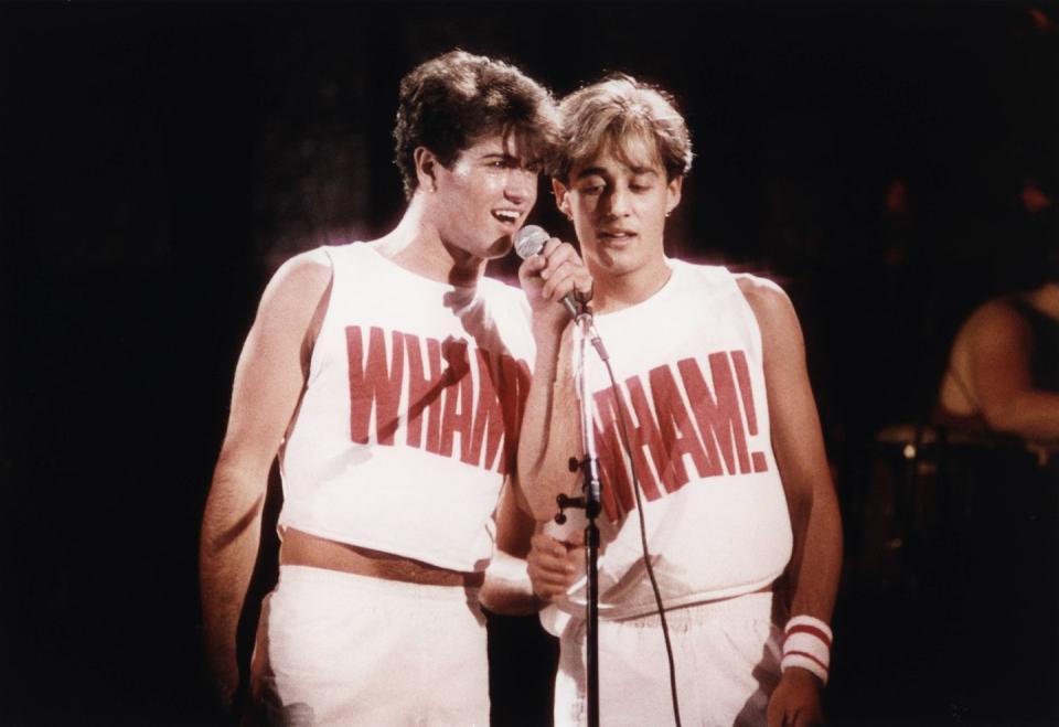 george michael in wham pop group with andrew ridgley