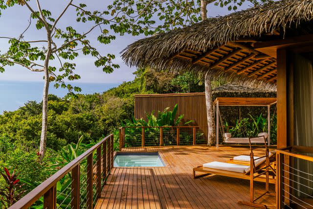 <p>Jake Naughton</p> A private plunge pool at Lapa Rios.