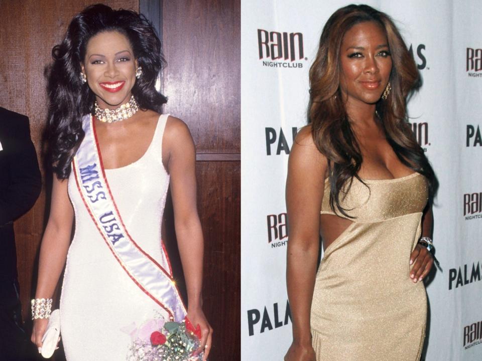 A side-by-side of Kenya Moore in 1993 and 2012.