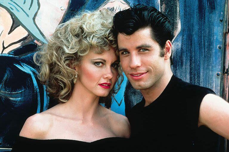 Olivia Newton-John junto a John Travolta, en Grease