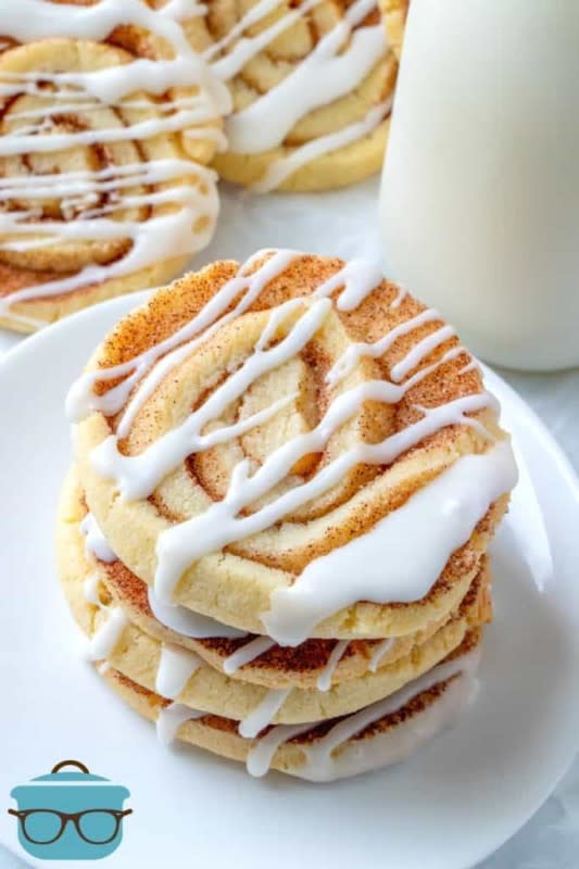 <p>The Country Cook</p><p>All of the sublime flavors of a classic cinnamon get swirled into this cookie. But wait there's more! The recipe starts with store-bought sugar cookie mix.</p><p><strong>Get the recipe: <a href="https://www.thecountrycook.net/cinnamon-roll-cookies/" rel="nofollow noopener" target="_blank" data-ylk="slk:Easy Cinnamon Roll Cookies;elm:context_link;itc:0;sec:content-canvas" class="link rapid-noclick-resp">Easy Cinnamon Roll Cookies</a></strong></p>