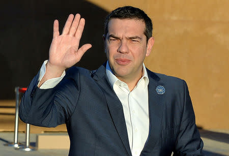 Greek Prime Minister Alexis Tsipras arrives to the Intergovernmental Conference to Adopt the Global Compact for Safe, Orderly and Regular Migration, in Marrakesh, Morocco December 10, 2018. REUTERS/Abderrahmane Mokhtari