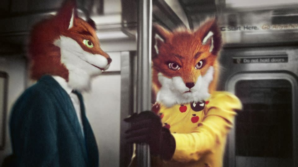 Mr. and Mrs. Fox awaiting their stop. - Seymour Licht