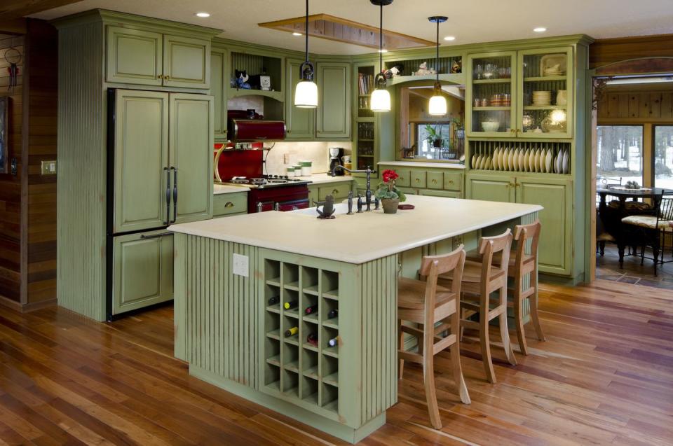 lime green modern kitchen