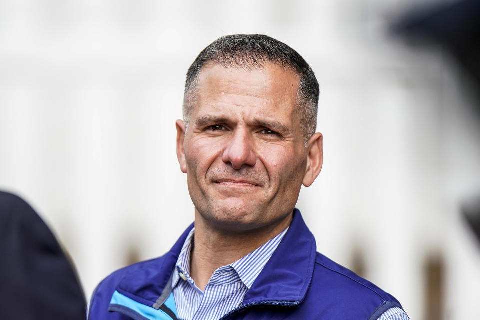 Congressional candidate Marc Molinaro attends a campaign rally on Monday, Oct. 31, 2022, in Thornwood, N.Y. Molinaro is a candidate for U.S. Congress in New York's 19th district. (AP Photo/Eduardo Munoz Alvarez)