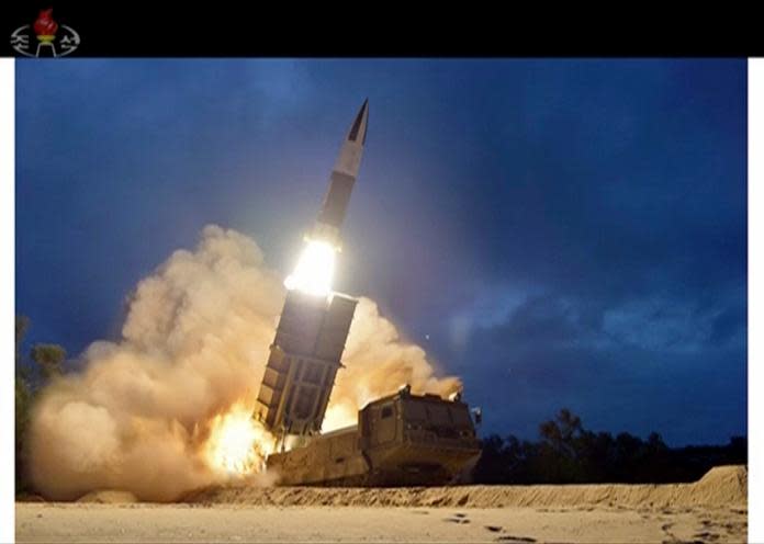 ▲外媒指出，北韓近日有可能將展示新型飛彈，若屬實，朝鮮半島局勢恐再度緊張。資料照。（圖／美聯社／達志影像）