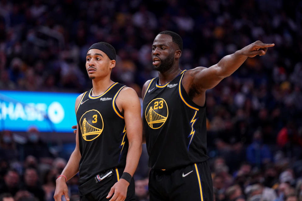 Draymond Green and Jordan Poole were involved in a practice altercation this week. (Cary Edmondson-USA TODAY Sports)