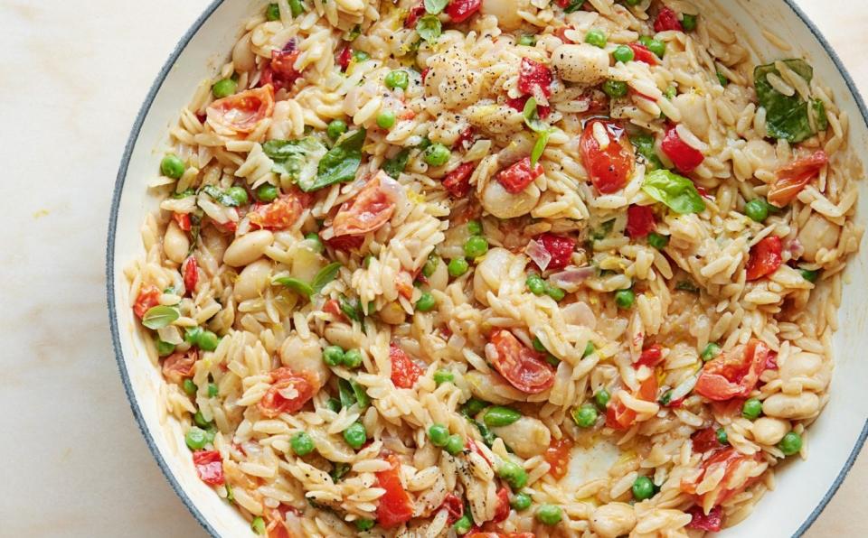 Coconut milk adds richness to this simple orzo dish - Clare Winfield