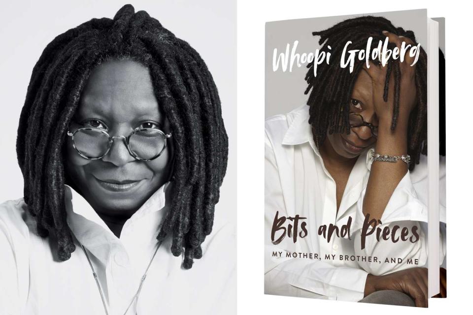 <p>Timothy White; Blackstone Publishing</p> Whoopi Goldberg and the cover of 