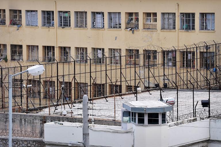 A partial view of maximum-security Korydallos prison, in Athens' western suburbs, pictured on October 3, 2013