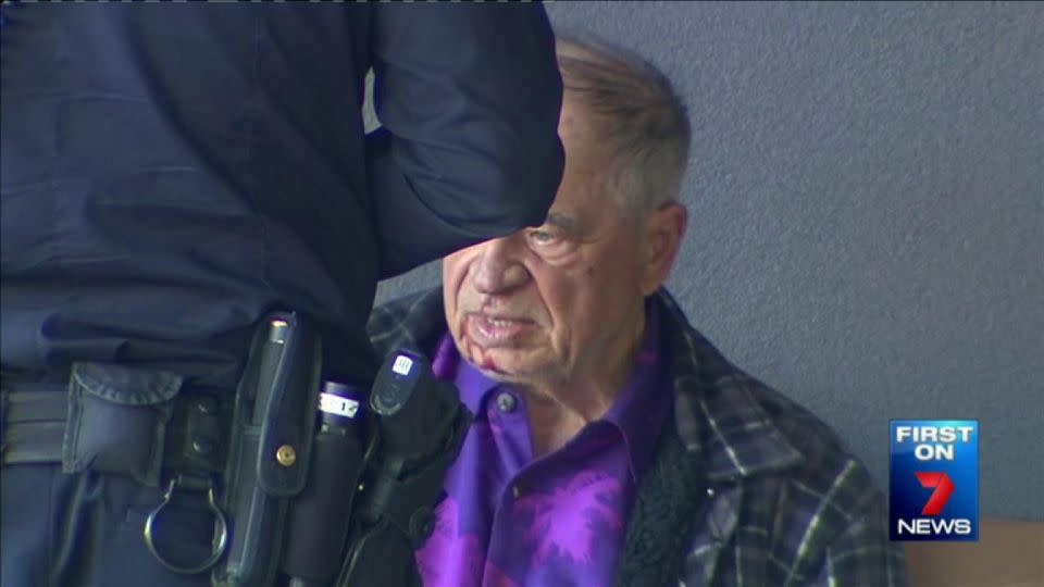 Bill Bakow was patiently waiting outside Ridleyton Foodland when Zac Chol jumped over his bonnet. Photo: 7 News