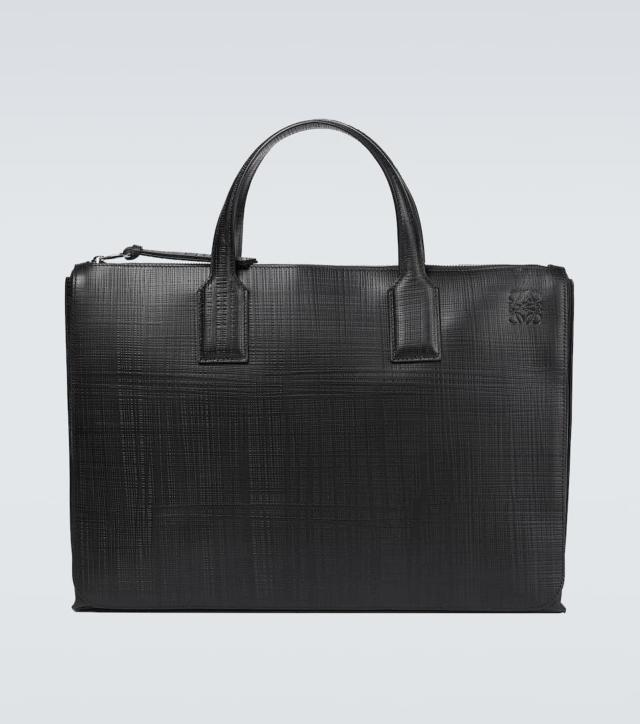 Loewe Goya Thin Leather Briefcase - Black