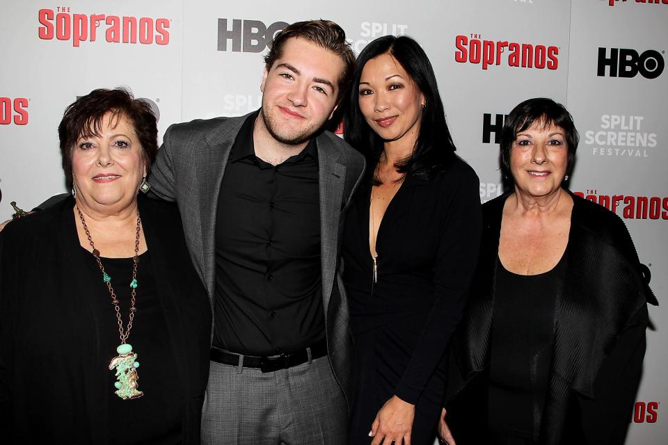 Michael Gandolfini and Deborah Lin with James Gandolfini's sisters