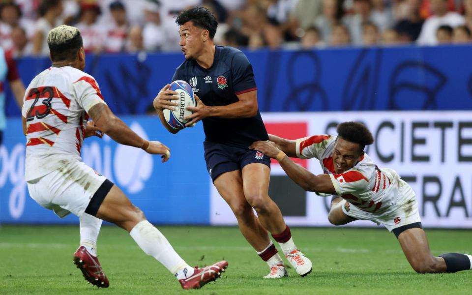 Marcus Smith during the win over Japan - England eyeing three fly-halves together at the Rugby World Cup – but it risks being overkill