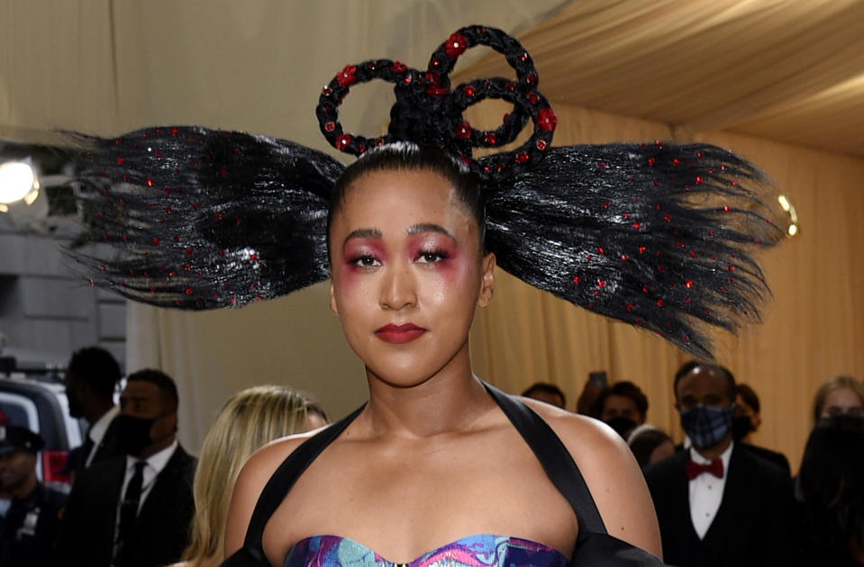 Naomi Osaka attends The Metropolitan Museum of Art's Costume Institute benefit gala celebrating the opening of the "In America: A Lexicon of Fashion" exhibition on Monday, Sept. 13, 2021, in New York. (Photo by Evan Agostini/Invision/AP)