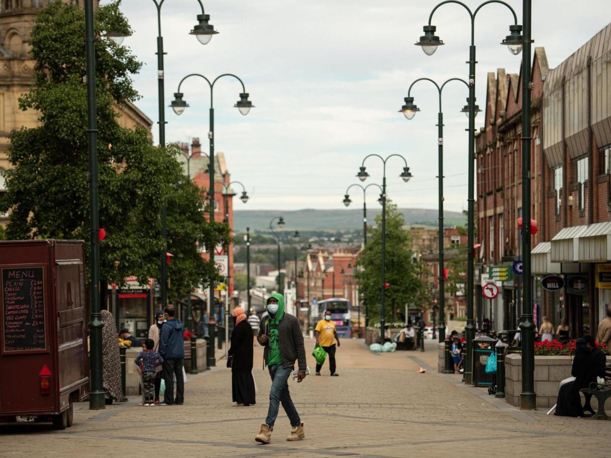 Oldham is one of the areas facing tougher coronavirus restrictions: OLI SCARFF/AFP via Getty Images)