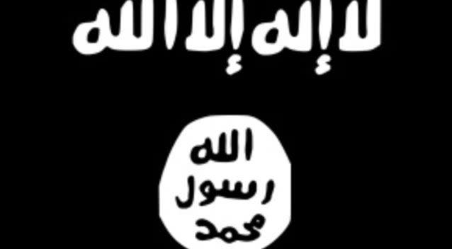 A depiction of the IS flag that Man Haron Monis was demanding.