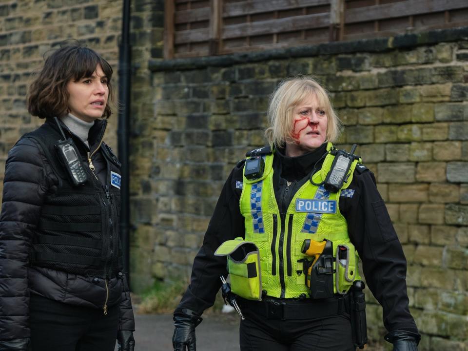Bloody-nosed Catherine in ‘Happy Valley’ (BBC)