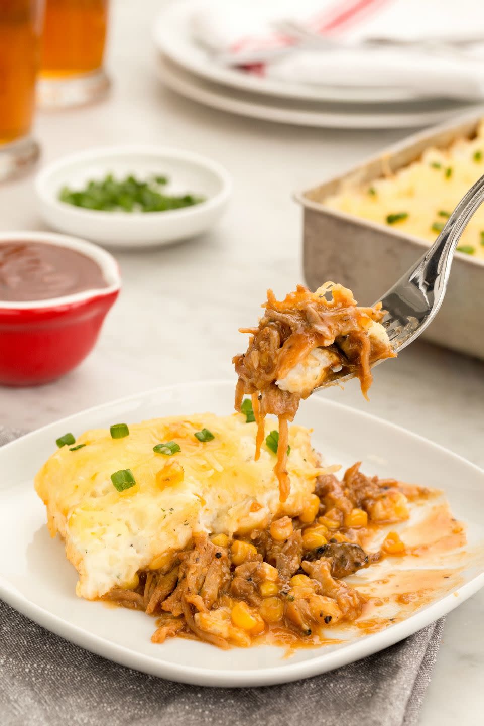 Barbecue Pulled Pork Shepherd's Pie