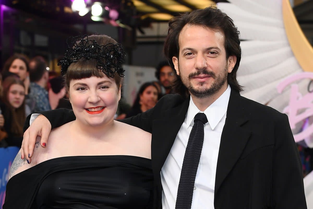 Lena Dunham attends the Catherine Called Birdy premiere with husband Luis Felber  (Getty Images)