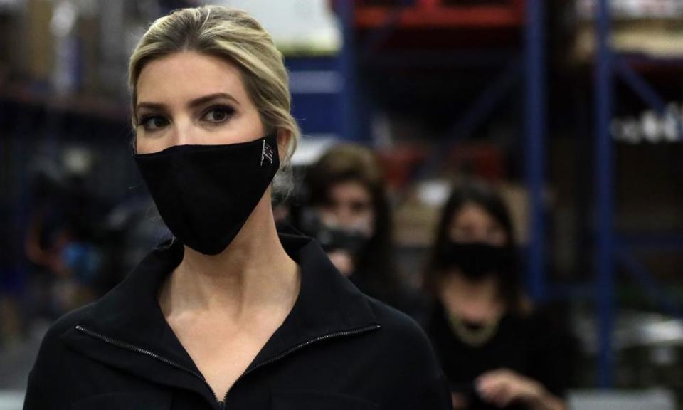 Ivanka Trump tours the distribution center of Coastal Sunbelt Produce in Laurel, Maryland this month.