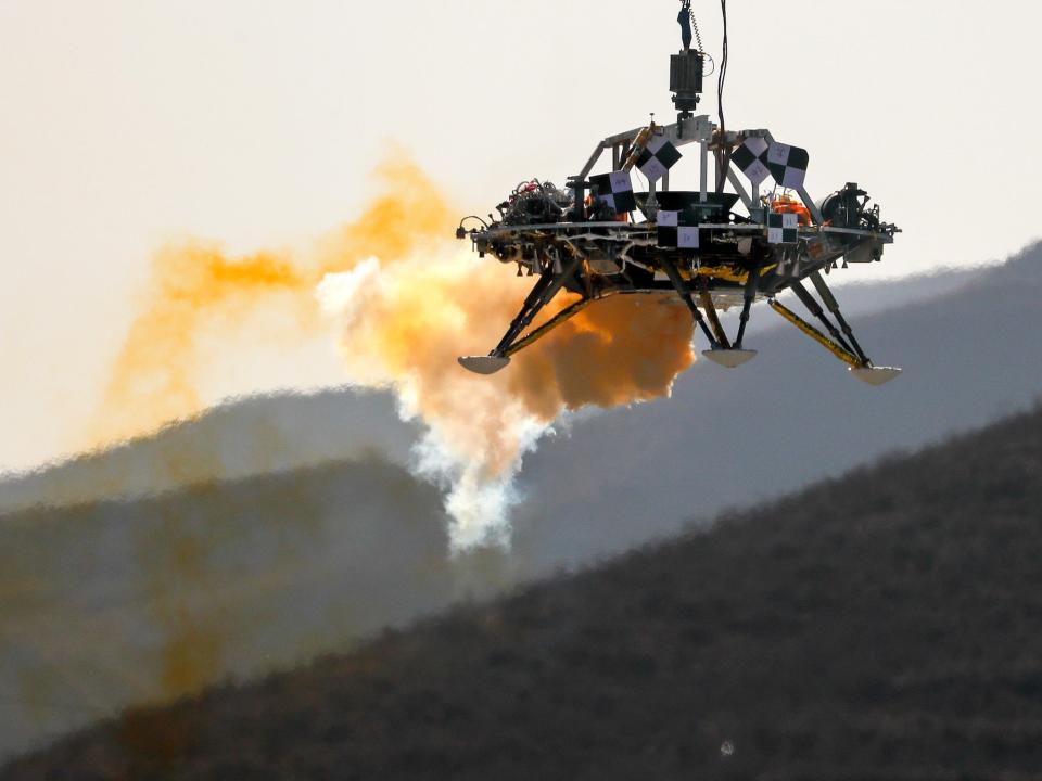 china's tianwen-1 mars lander prototype testing