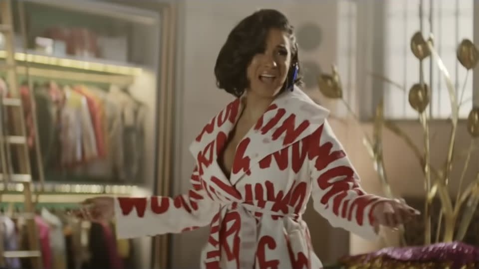 Amazon's Super Bowl ad from 2018 featured a number of stars, including Cardi B, filling in for Alexa. - From TheAdsWorld/YouTube