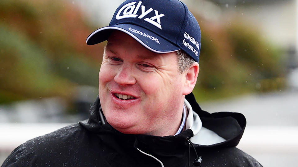 Trainer Gordon Elliott says he will cooperate fully with an investigation into a photo of him posing on top of a dead horse. (Photo by PA Wire/PA Images via Getty Images)