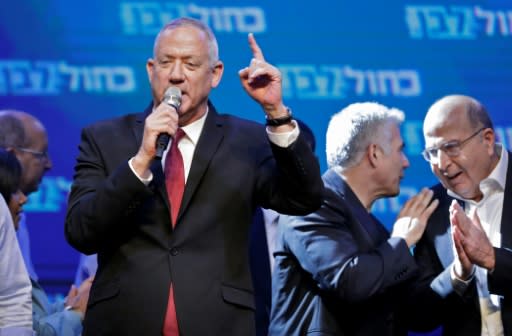 Main challenger Benny Gantz told supporters he would act 'to form a broad unity government that will express the will of the people'