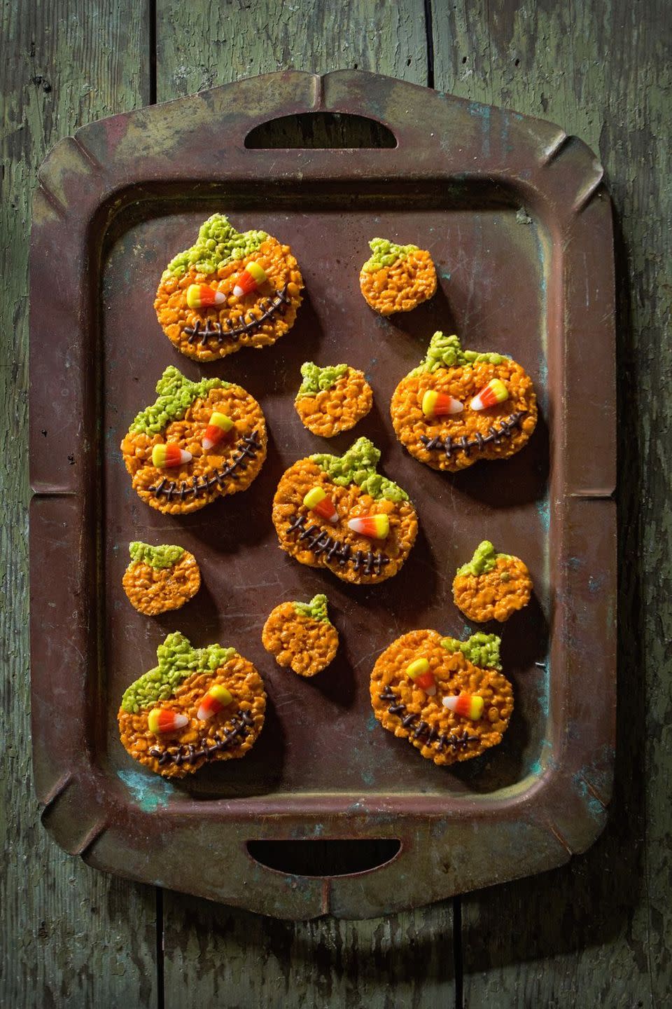 Jack-o'-Lantern Rice Krispies