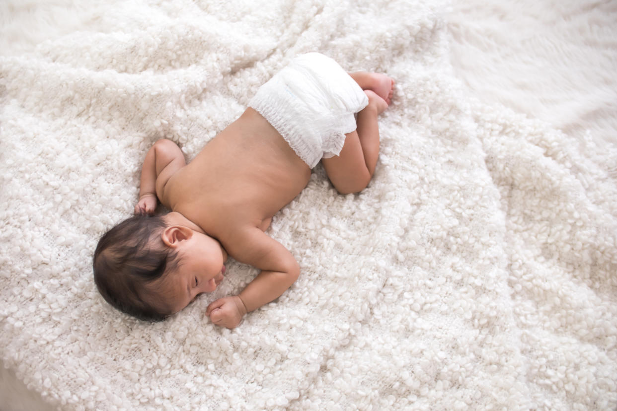 Baby sleeping on his tummy. (PHOTO: Getty Images)