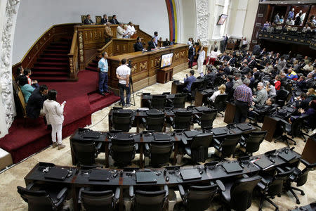 A general view of Venezuela's National Assembly during a session in Caracas, Venezuela October 27, 2016. REUTERS/Marco Bello