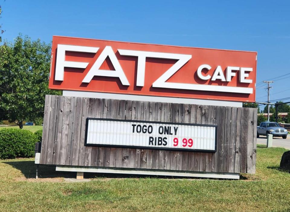 Fatz Cafe in Lexington was closed on August 23 and a sign was on its door saying the location - and all Fatz locations - were closed permanently.