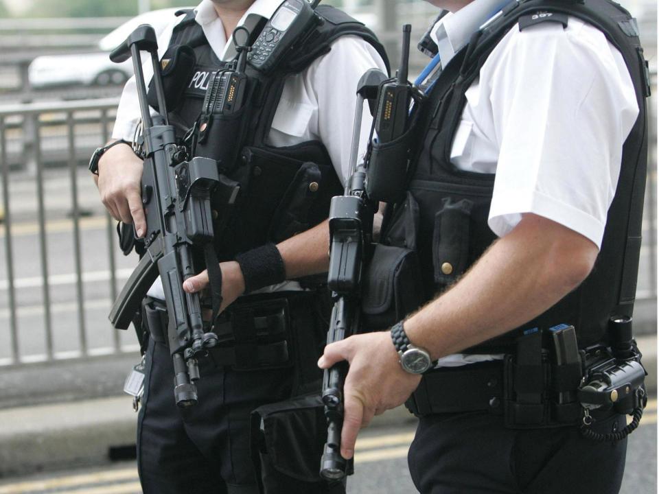 Armed police at Heathrow Airport (Armed police)