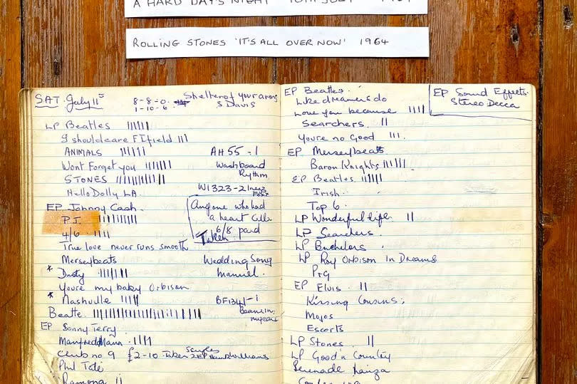 Liverpool's oldest record shop, The Musical Box, has recently found documents from their past while renovating. This includes logbooks of sales going back decades