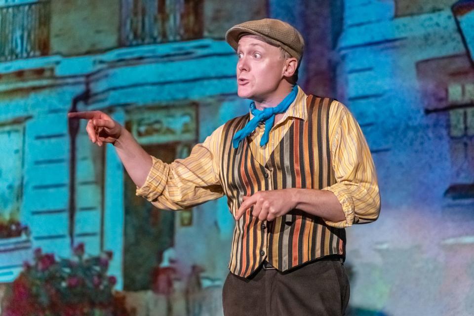 Shonn Wiley as Bert is pictured in a scene from “Mary Poppins” at the Croswell Opera House.