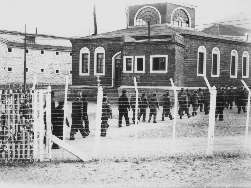 Historic archive photo of the Ushuaia prison.